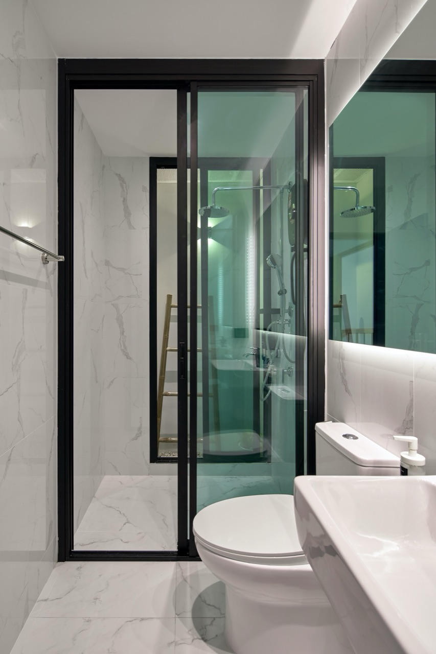 Bathroom with rain shower