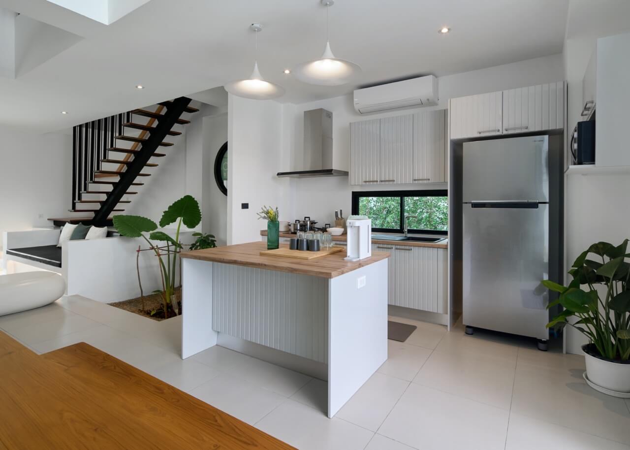 Open-plan kitchen