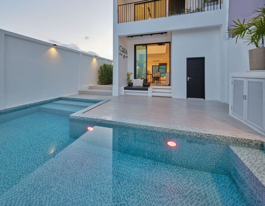 Villa A4 — Private Pool at Dusk